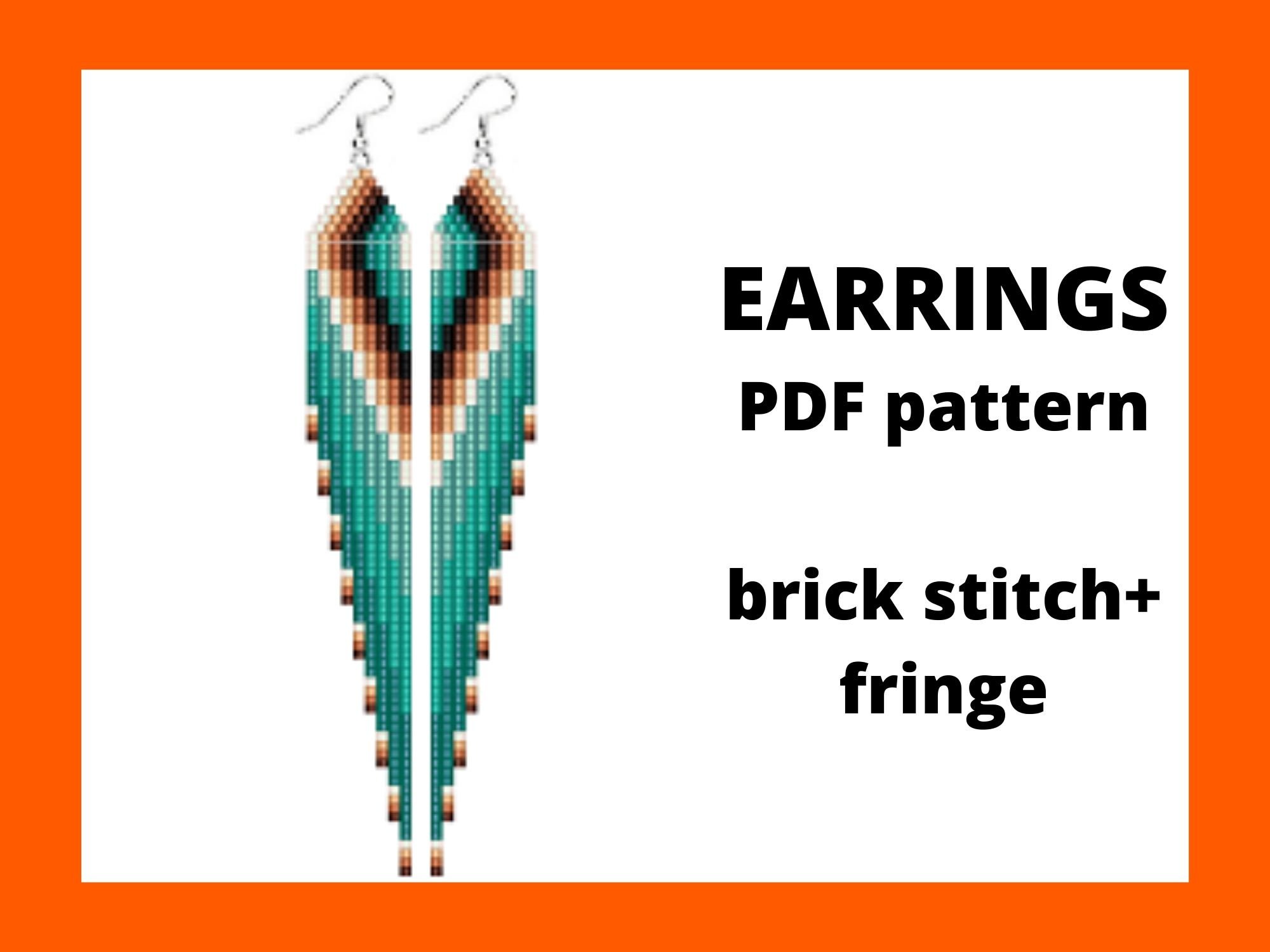 Brick stitch pattern Seed bead rustic pattern Seed bead Etsy