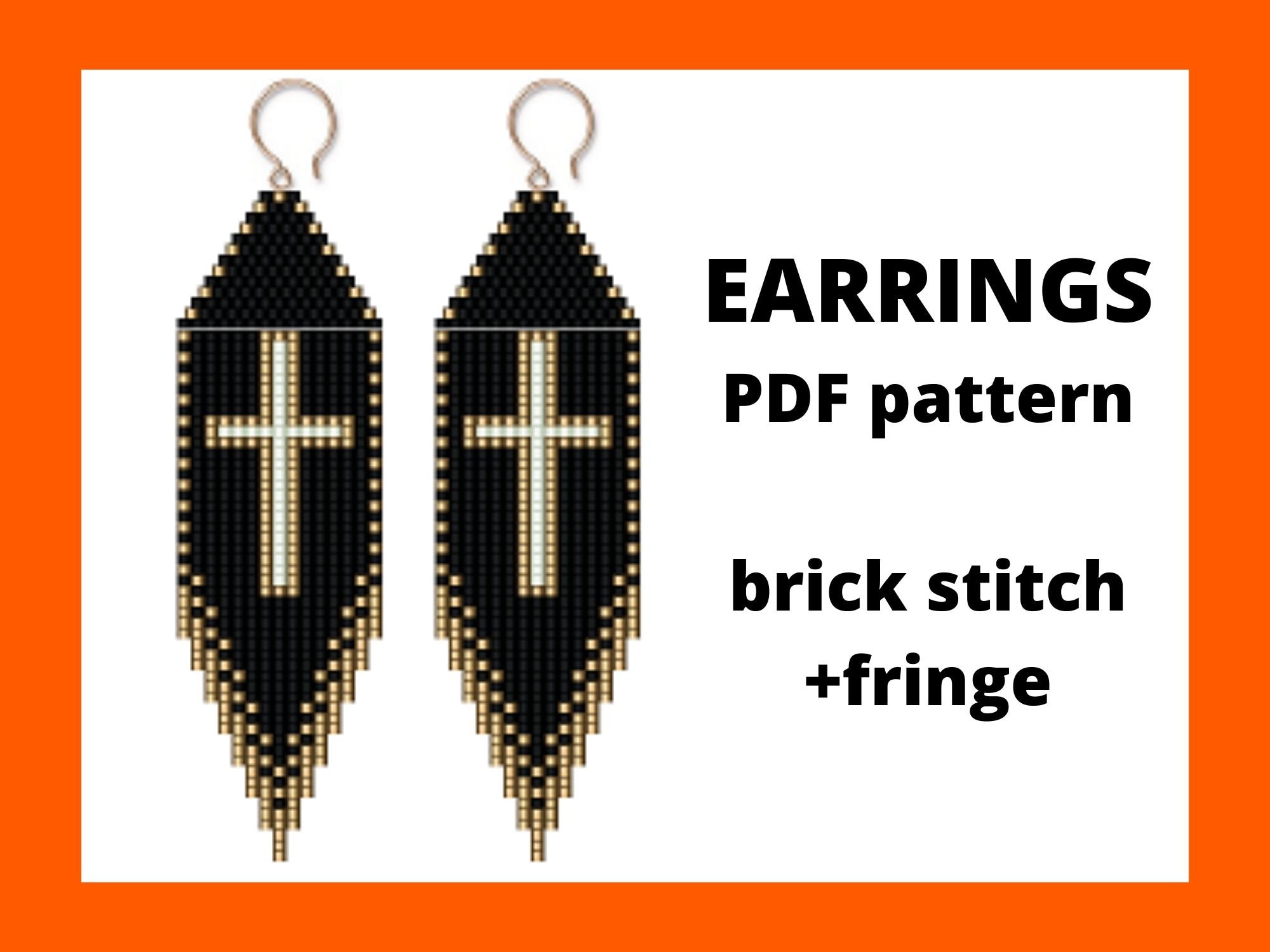 Beaded cross earrings deals