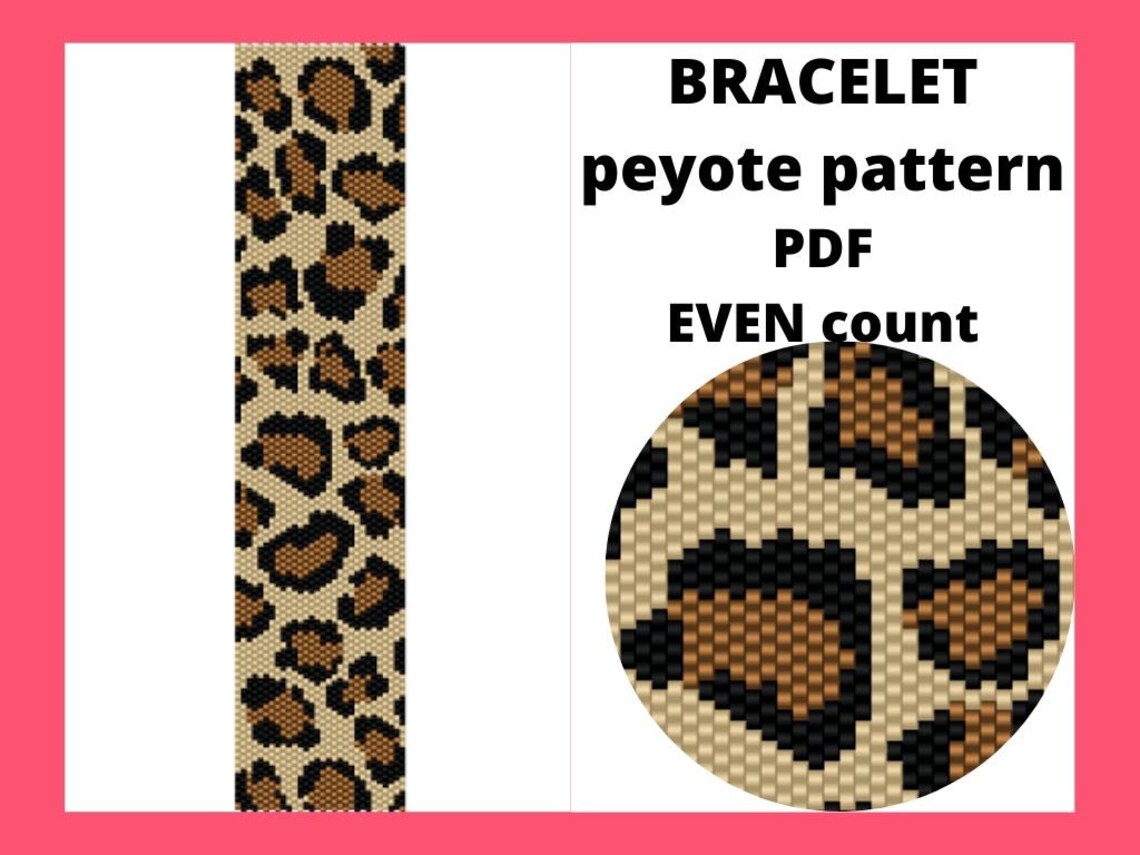 Even Peyote Pattern Wild Cat Skin Pattern Cheetah Peyote | Etsy