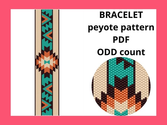 Through The Mountains Peyote Stitch Bracelet Pattern - Digital