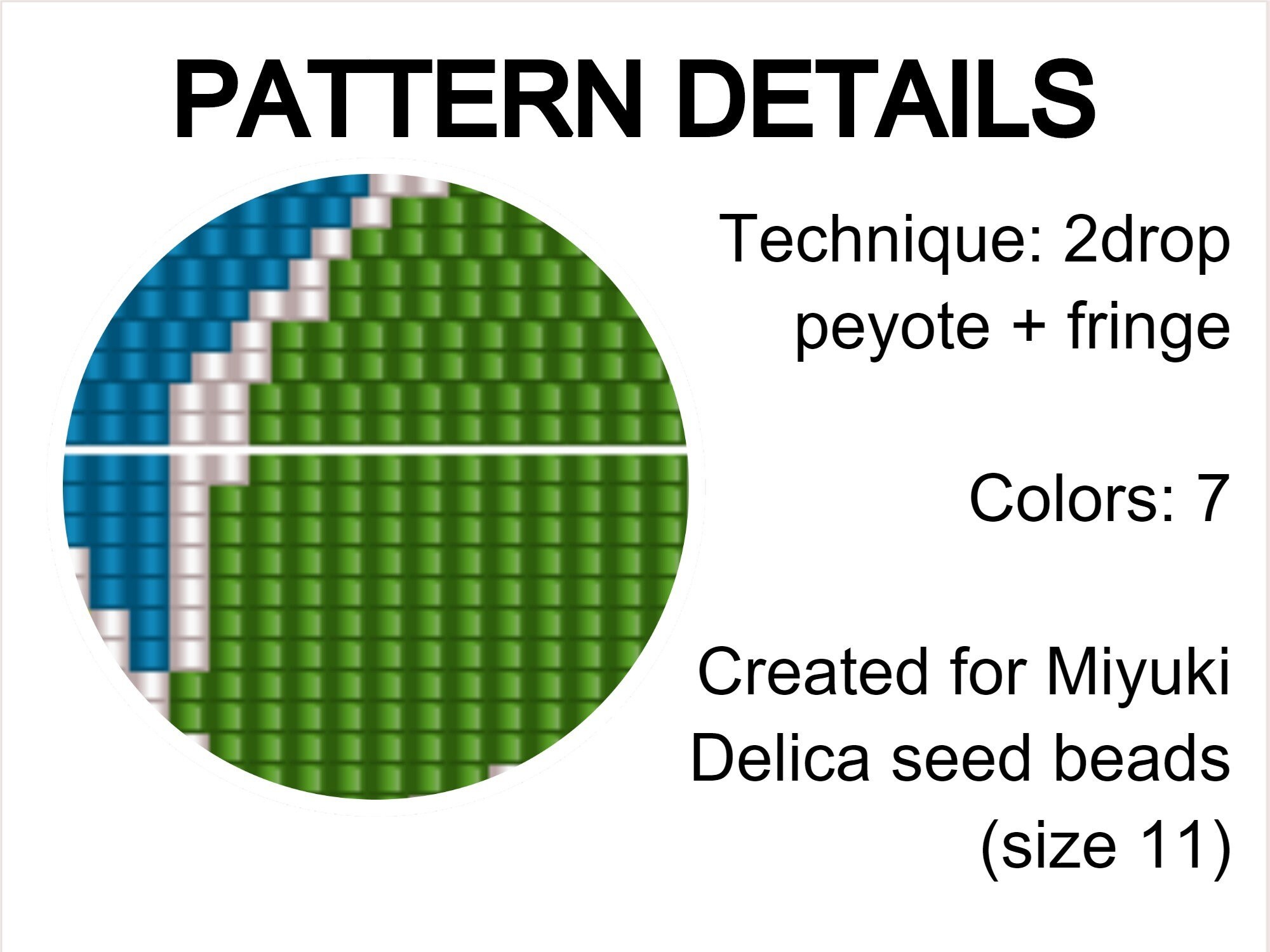 Abstract Rainbow Seed Bead Pattern Pdf Digital Download Etsy