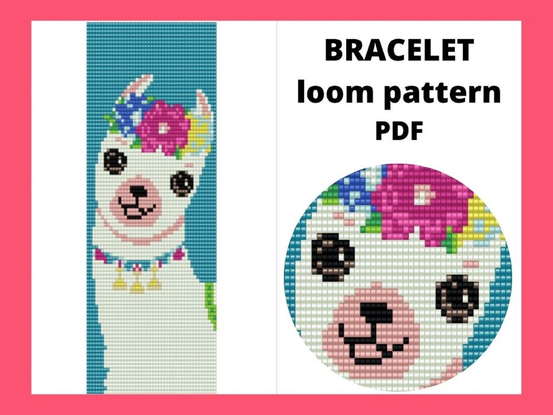 Llama Loom Pattern Animal Print Pattern Llama Bracelet Etsy Llama Loom Pattern Animal Print Pattern Llama Bracelet Etsy