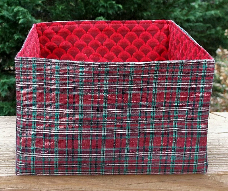 Christmas Fabric Box/Basket Napkin Holder Gift Box/Basket Etsy