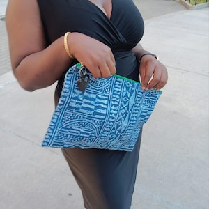 African Print Large Clutch