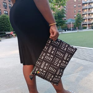 African Print Large Clutch