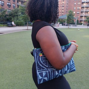 African Print Large Clutch