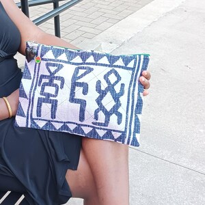 African Print Large Clutch