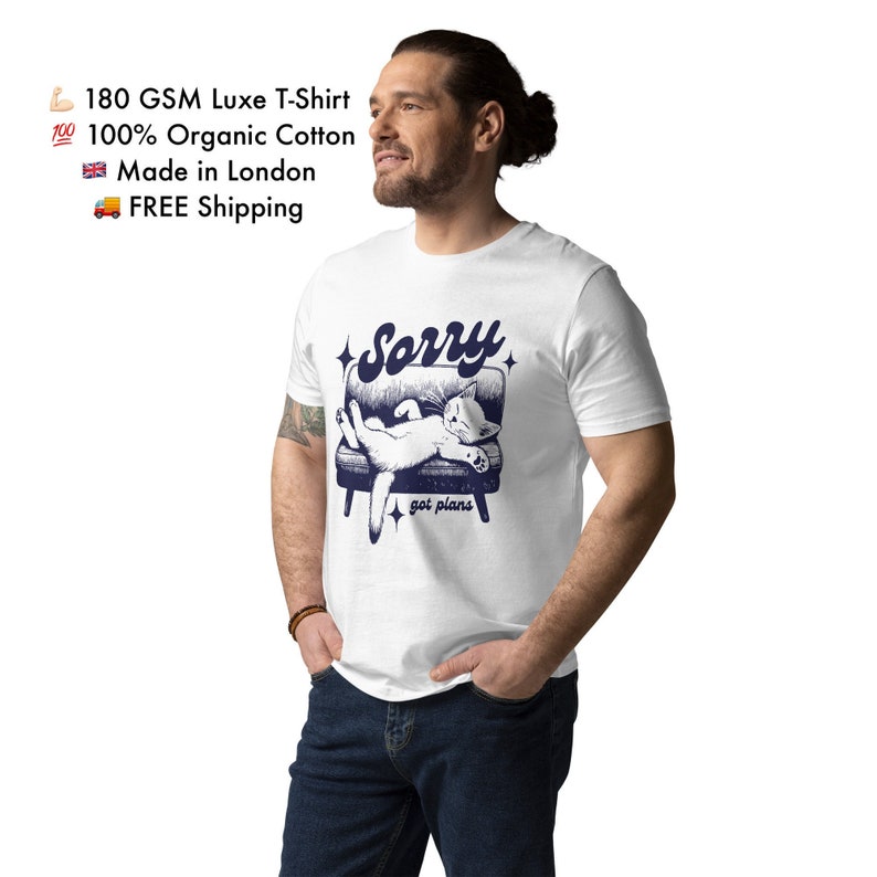 KITTEN GOT PLANS Printed Tshirt Funny Cat Tshirts for Men & Women