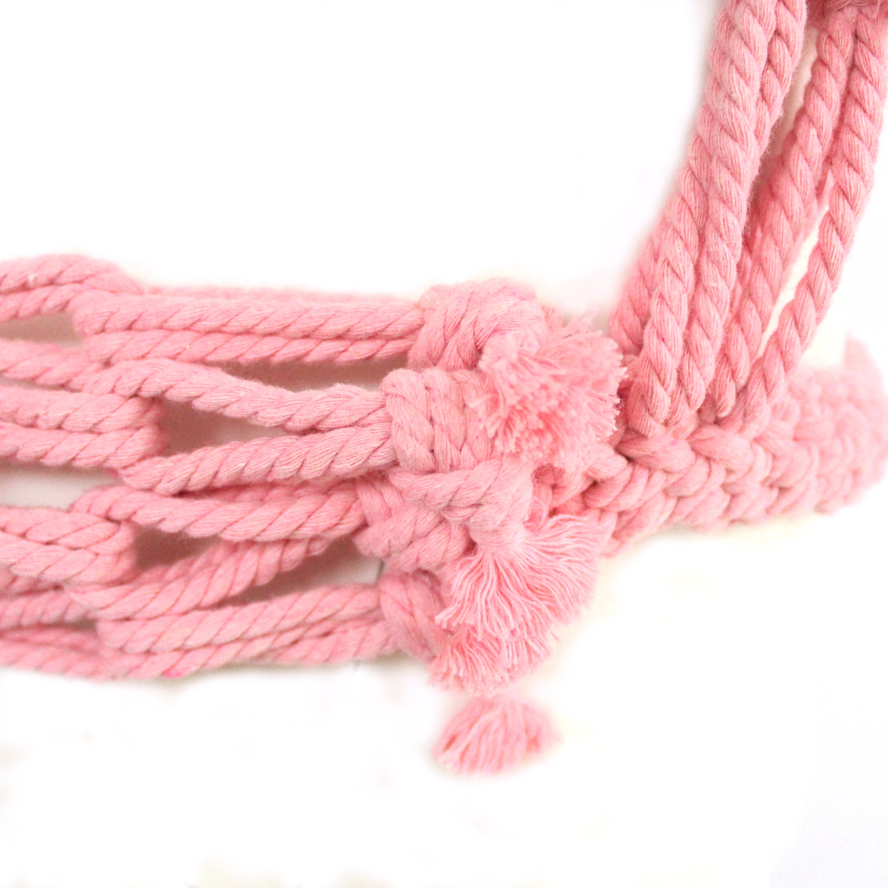 Shibari Rope Bra in Blush Pink. Adjustable Sliding Knot Back & Straps ...