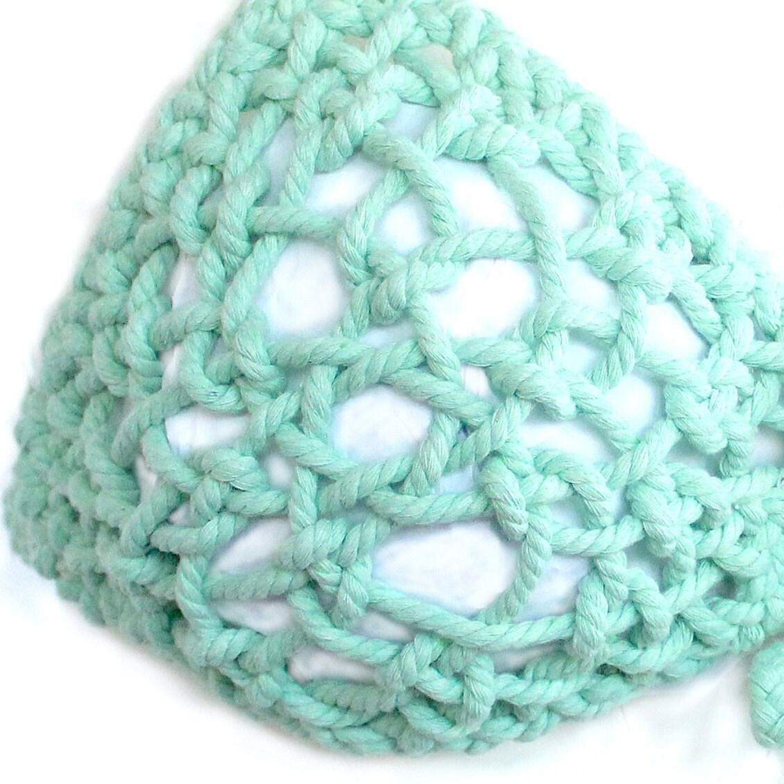 Shibari Rope Bra in Teal. Adjustable Sliding Knot Back & Straps ...