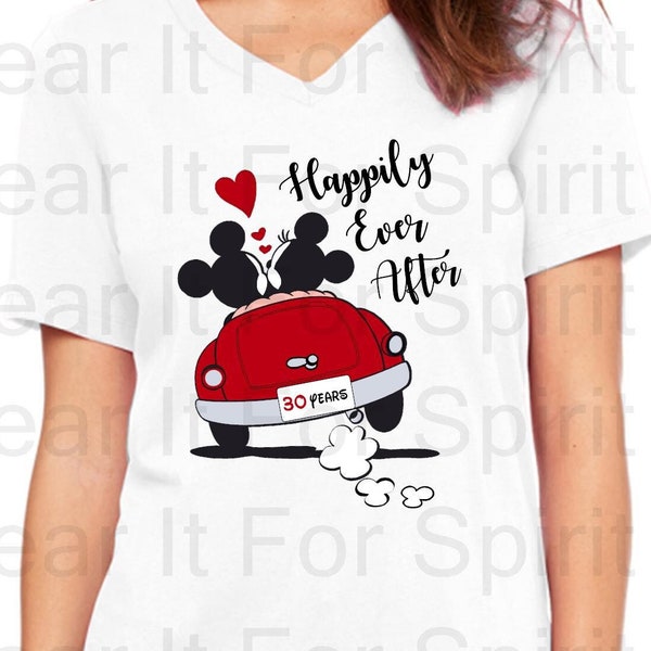Mickey and Minnie Happily Ever After, Disney Shirts, Disney Anniversary Shirts, Disney Couples Shirts, Magic Kingdom