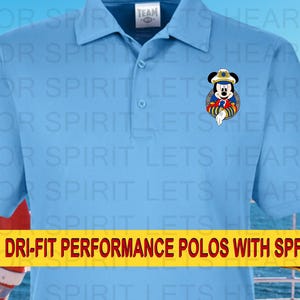 Disney Cruise Performance Polo, Mens Disney Cruise Polo, Boys Disney Polo, Mickey Mouse, Goofy, Pluto, Donald Duck Polo Shirts Matching polo