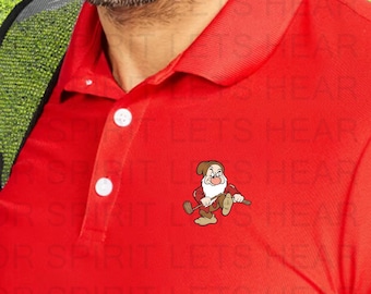 Disney Golf Polo Shirt, Men's Disney Dri-Fit Golf Polo, Mens Grumpy Golf Polo, Mens Disney Golf Shirt, Funny Golf Gift, Father's Day Gift