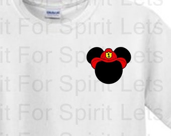Fireman Mickey Tshirt, Fireman Mickey Mouse Shirt, Disney Fireman Mickey Shirt, Disney Family Vacation Shirts
