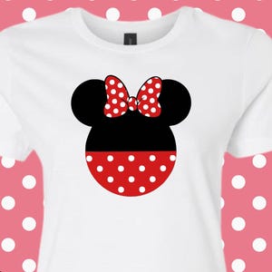 Minnie Polka Dot Tshirt, Disney Minnie Mouse Shirt, Disney Trip Matching Shirts, Minnie Mouse TShirt, Cute Minnie Shirt, Minnie Mouse Gift White