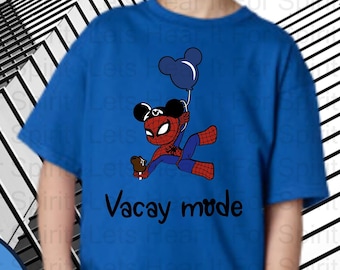 Spiderman Shirt, Disney Spiderman Shirt, Spiderman Vacay Mode, Disney Personalized Birthday Spidey Shirt, Disney Matching Family Shirts