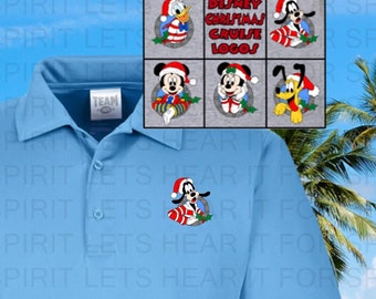 Camiseta Disney Christmas Cruise, polo de golf de alto rendimiento, polo Disney Cruise para hombre, camiseta Very Merrytime, Mickey Mouse, Goofy, Pluto, Pato Donald