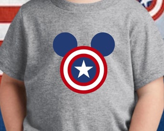 Disney Captain America Shirt, Captain America TShirt, Disney Captain America Shirt, Superhero Shirt, Disney Characters, Infant and Toddler