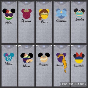 Disney Princess Shirt, Disney Princess Ariel, Aurora, Belle, Elsa, Mulan Women’s Youth and Toddler Tees