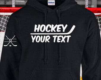 Custom Hockey Hoodie, Personalized Hockey Hoodie, Personalized Hockey Gift, Custom Hockey Hoodie, Team Manager Hockey Gift, Hooded Fleece