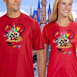 T-shirts Performance Disney, t-shirts Dri Fit Mickey et ses amis, chemises Performance Mickey, Minnie, Dingo, Donald Duck, t-shirt du parc Disney avec indice de protection solaire