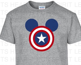 Captain America Shirt, Captain America Mickey Shirt, Superhero Shirt, Personalized Captain America Shirt, Disney family vacation shirts