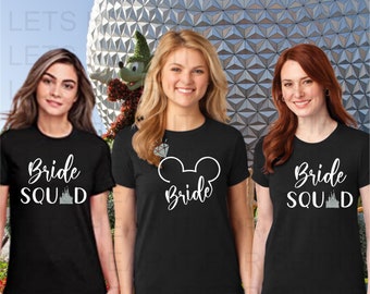 Disney Bachelorette Shirts, Disney Bride Shirt, Disney Bridal Party Shirts, Disney Bride, Disney Bridesmaid Shirts,  Bachelorette Party Tees