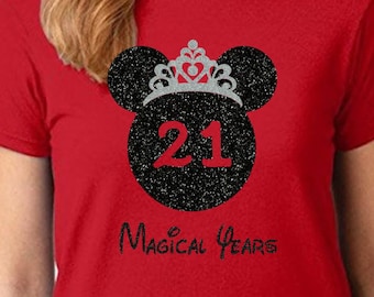 Disney Birthday Shirt, Minnie Mouse Birthday Shirt,  Birthday Girl Shirt , 21st Birthday Shirt Disney,  Personalized Birthday Shirt