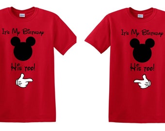 boy girl twin birthday shirts