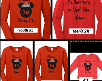 sweet 16 disney shirts