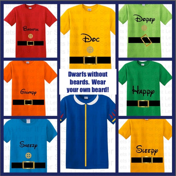 Happy Dwarf Halloween Costume Blue Shirt T-Shirt Happy Dwarf Halloween Costume Blue Shirt T-Shirt