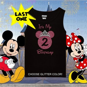 Disney Birthday Tank, Minnie Birthday Tank Top, Disney Birthday Toddler Girl Tank,  Minnie Mouse Birthday Shirt, Last One 2T Black in stock