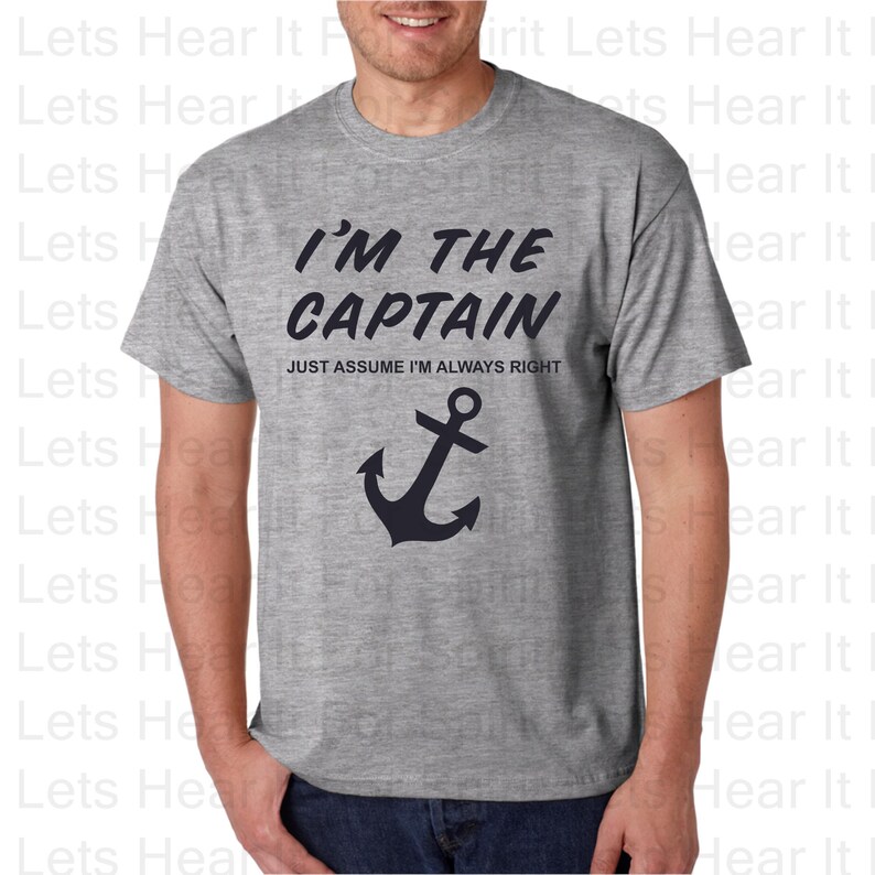 Boating Shirt Boating Shirt for Men I'm the Captain Etsy Canada