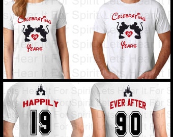 Couple shirt design for anniversary Clearance