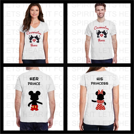 Mickey And Minnie Matching Couple Sweatshirts, Disney Anniversary Years  Couple Shirt