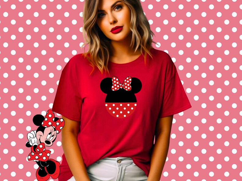 Minnie Polka Dot Tshirt, Disney Minnie Mouse Shirt, Disney Trip Matching Shirts, Minnie Mouse TShirt, Cute Minnie Shirt, Minnie Mouse Gift Red
