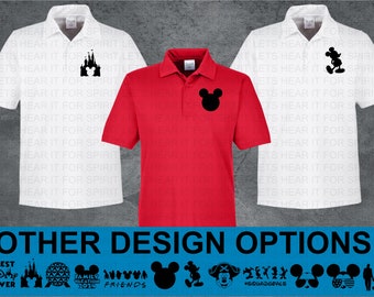 Disney Polo Shirt, Mens Mickey Mouse Golf Polo Shirt, Mens Disney Castle Shirt, Mens Disney Performance Polo Shirt, Family Vacation, Pirate