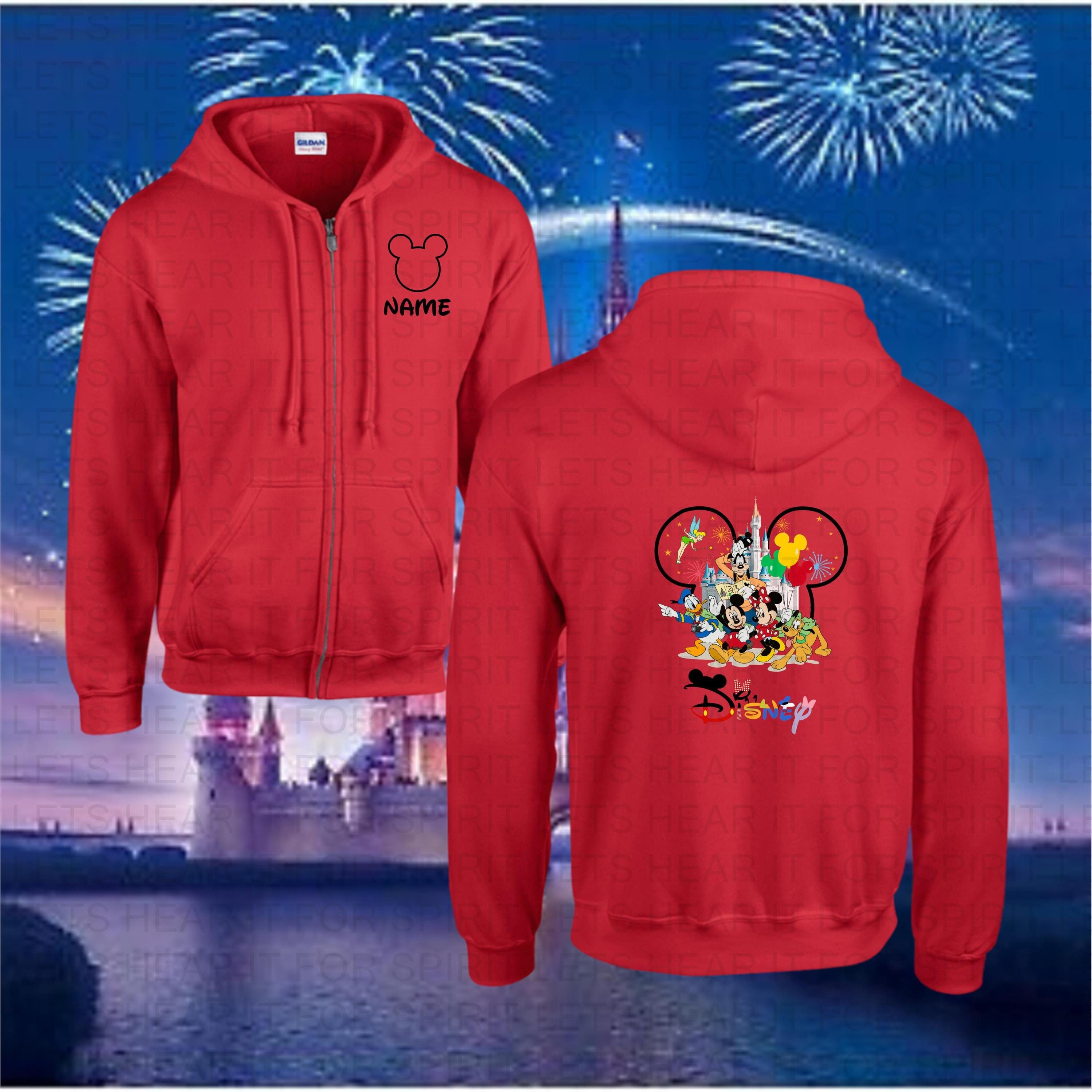 Disney Fleece Jacket, Disney Full Zip Hoodie, Disney Matching Full
