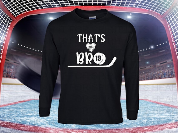 That's My Bro Hockey Hoodie, Custom Hockey Sister Hoodie, Personalized Hockey Hoodie, Hockey Sweatshirt for Sister, My Bro Christmas Gift