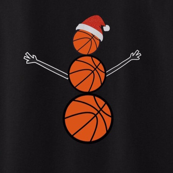Basketball Snowman Shirt Basketball Snowman Gift Cute | Etsy