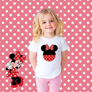 Minnie Polka Dot Tshirt, Disney Minnie Mouse Shirt, Disney Trip Matching Shirts, Minnie Mouse TShirt, Cute Minnie Shirt, Minnie Mouse Gift image 2