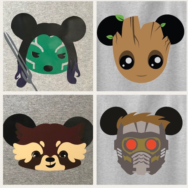 Guardians of the Galaxy Shirts, Gamora Shirt, Groot Shirt, Rocket Shirt and Starlord Shirt and Yondu.  Mickey Guardians of the Galaxy Shirts