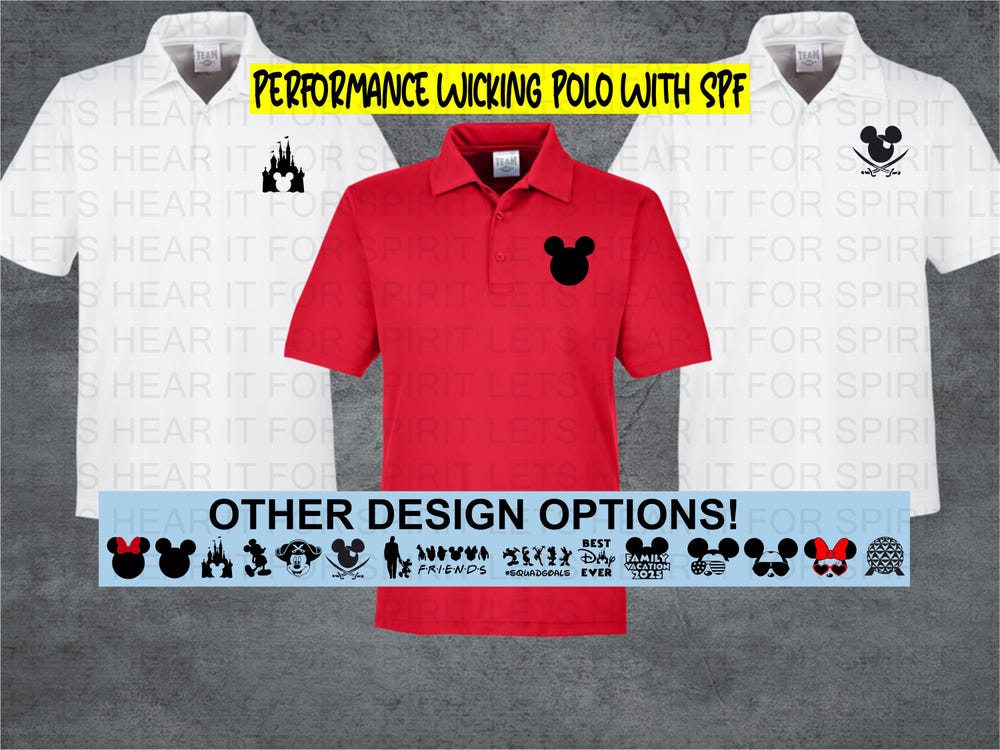 Disney Polo Shirt, Mens Mickey Mouse Golf Polo Shirt, Mens Disney Castle Shirt, Mens Disney Performance Polo Shirt, Family Vacation, Pirate Teeplaza Design
