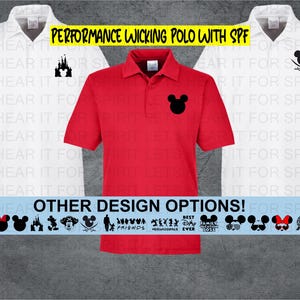 Disney Polo Shirt, Mens Mickey Mouse Golf Polo Shirt, Mens Disney Castle Shirt, Mens Disney Performance Polo Shirt, Family Vacation, Pirate
