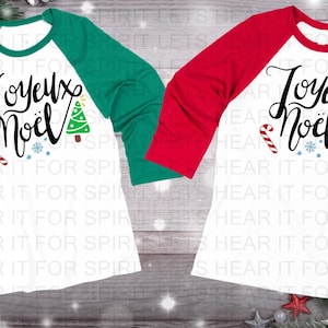 Joyeux Noel Shirt, Christmas Shirt, C&#39;est Noel Shirt, French Christmas Raglan Shirt, Francais Christmas, Happy Noel Shirt, Christmas Holiday