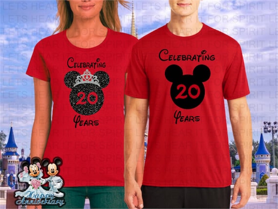 Disney Anniversary Tee, Custom Mickey Birthday Shirt, Minnie Birthday, Disney Couples Shirts, Disney Matching T-shirts