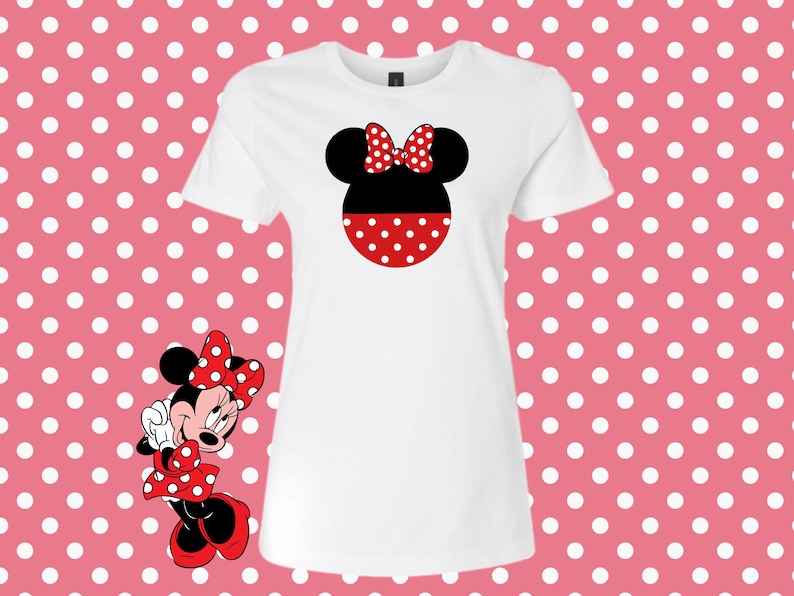 Minnie Polka Dot Tshirt, Disney Minnie Mouse Shirt, Disney Trip Matching Shirts, Minnie Mouse TShirt, Cute Minnie Shirt, Minnie Mouse Gift White