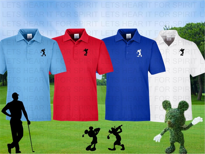 Disney Mickey Golf Polo Shirt, Men's Disney Performance Golf Polo, Mens Mickey Mouse Golf Polo Shirt, Mens Disney Golf Shirt, Goofy Golf image 1