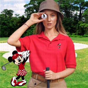 Disney Golf Polos, Disney Performance Golf Polo, Mickey and Minnie Golf Polos.  Mens and Women&#39;s Minnie Mouse Golf Polos, Disney Golf Gift