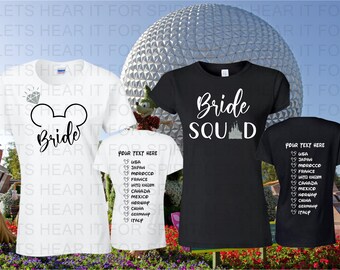 Disney Bachelorette Shirts, Disney Bride Shirt, Disney Bridal Party Shirts, Disney Bride, Disney Bridesmaid Shirts,  Bachelorette Party Tees
